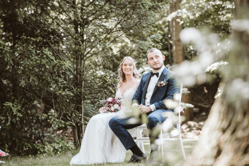 Hochzeit auf Bombecks Hof braut und Bräutigam